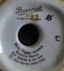 Beswick Beatrix Potter Figurine - Mrs Tiggywinkle (Platinum Iron and Gold Backstamp) - Boxed