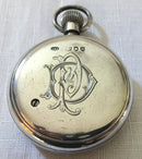 Asprey silver travel pocket barometer. Hallmarked for London 1892 by Barnett & Scott.