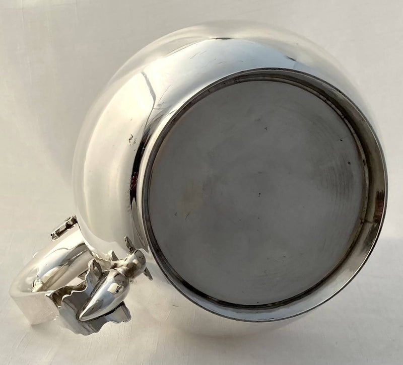 19th Century Silver Plate on Copper Ale Jug
