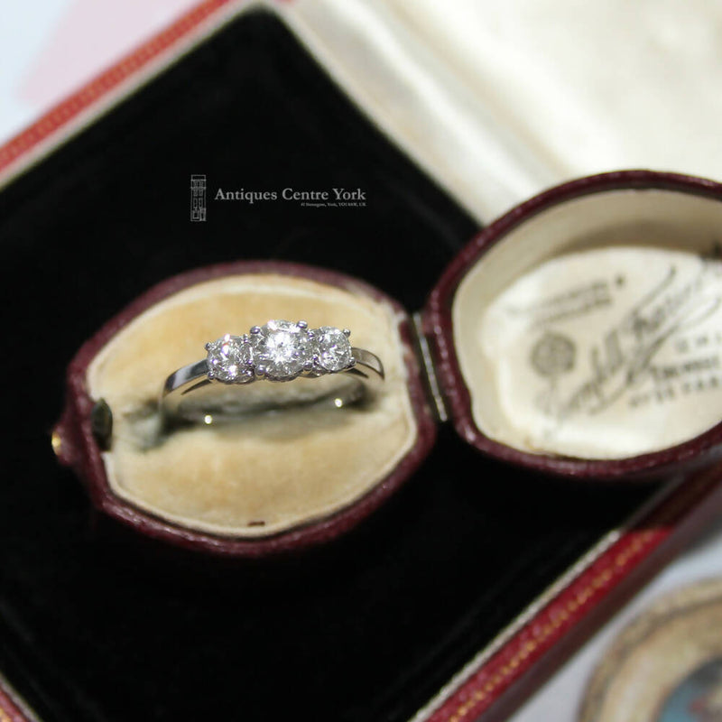 Canadian Ice 18ct White Gold Diamond Three Stone Ring 1.00ct