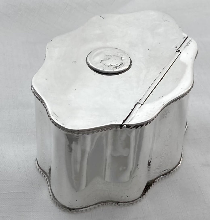 Georgian, George III, Coin Inset Old Sheffield Plate, Tea Caddy, circa 1790.