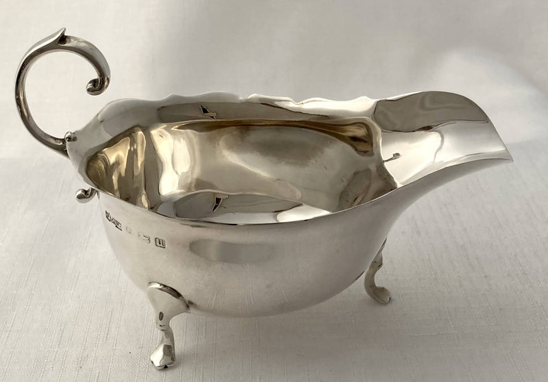 George V Silver Sauce Boat. Birmingham 1919 Asprey & Co. Ltd. 2.7 troy ounces.