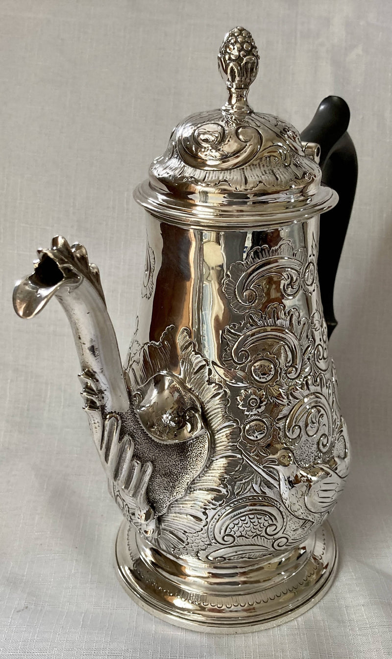 Hester Bateman, Georgian, George III, Silver Coffee Pot, London 1783, 26 troy ounces.