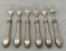 George V Cased Set of Silver Handled Dessert Knives & Forks for Six. Sheffield 1915 R. F. Mosley & Co.