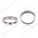 Platinum Princess, Brilliant & Baguette Cut Diamond 0.69ct Half Eternity Ring