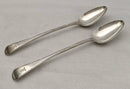 Georgian, George IV, Pair of Silver Basting Spoons. London 1821 Eley & Fearn. 8.8 troy ounces.