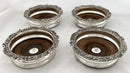 Georgian, George IV, Four Crested Old Sheffield Plate Wine Coasters. Circa 1820 - 1830.
