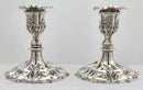 Victorian pair of Elkington silver plated candlesticks with leaf decoration. Elkington & Co 1897.