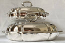 Victorian Regimental Entree Dishes & Covers. Insignia of the Harts (Hertfordshire) MIlitia Regiment.