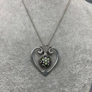 1970’s silver and Caithness glass pendant necklace