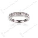 Platinum Princess, Brilliant & Baguette Cut Diamond 0.69ct Half Eternity Ring