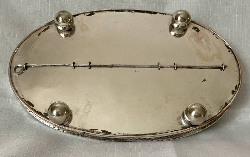 Georgian, George III, Old Sheffield Plate Pierced Gallery Inkstand, circa 1780 - 1800.
