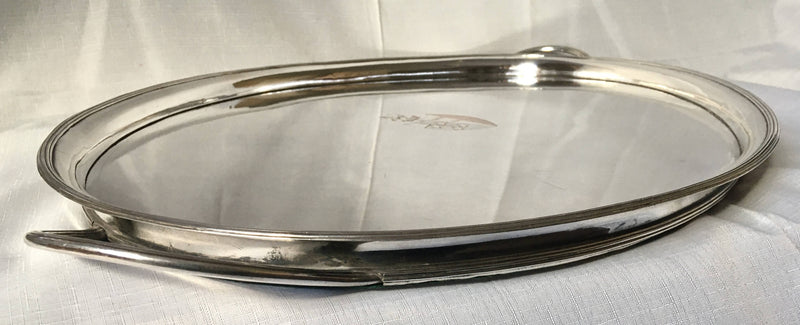 Georgian, George III, Old Sheffield Plate tray, circa 1790 - 1800, displaying the Marital Arms of Josiah Wedgwood II.