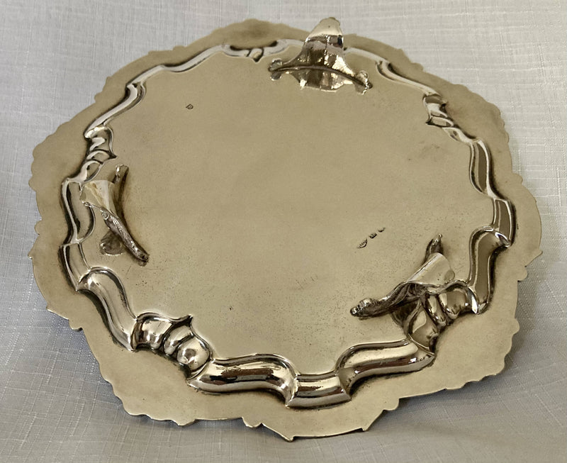 Ornate Early 20th Century Silver Plated Waiter. D.G. Collins.