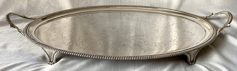 Georgian, George III, Silver Tray. London 1802 Thomas Hannam & John Crouch II. 68.9 troy ounces.