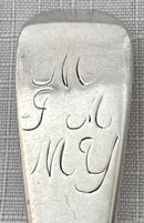 Georgian, George II, Six Scottish Silver Hanoverian Pattern Tablespoons. Edinburgh 1733 Charles Blair (Archibald Ure Assay Master). 13 troy ounces.