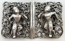 Late 19th Century Burmese White Metal Figural Relief Buckle.