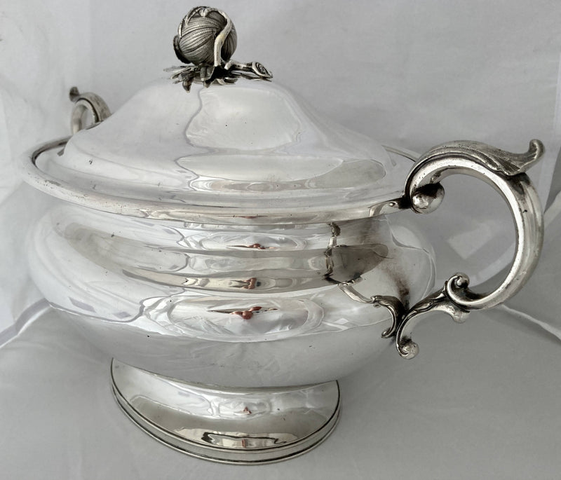 Victorian Silver Plated Soup Tureen for Lieut.- Col. Jonathan Forbes Leslie, of Rothienorman. Elkington, Mason & Co. Ltd 1856.