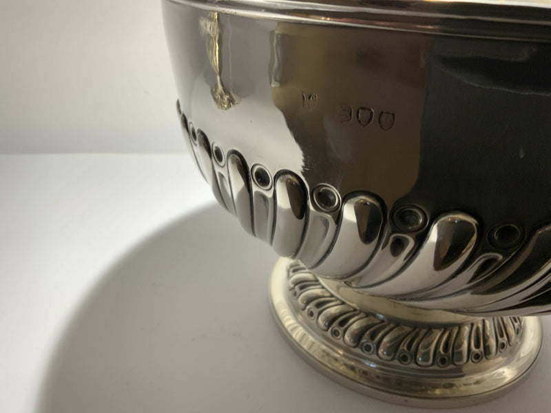 Victorian silver punch bowl