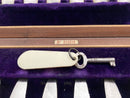 Late Victorian Cased Set of Silver Plated & Mother of Pearl Fruit Cutlery for Twelve. Allen & Darwin of Sheffield & London.