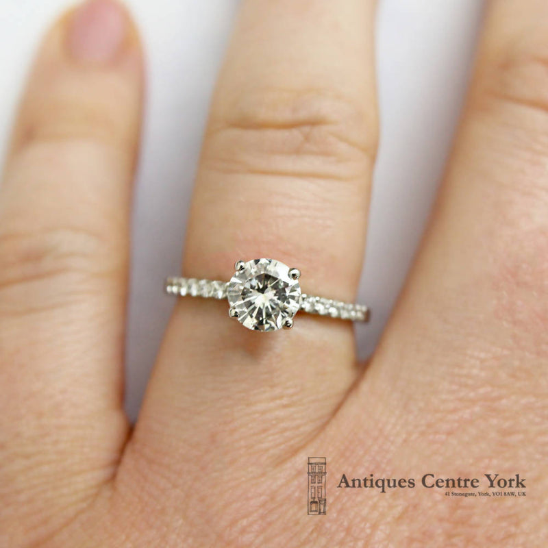 Platinum Certified Diamond 0.99ct Solitaire Ring