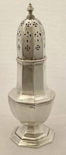 George V Octagonal Silver Caster. Birmingham 1924 Asprey & Co. Ltd. 6 troy ounces.