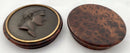 Napoleon Bonaparte Wooden Snuff Box Inset With A Bronze Medallion.