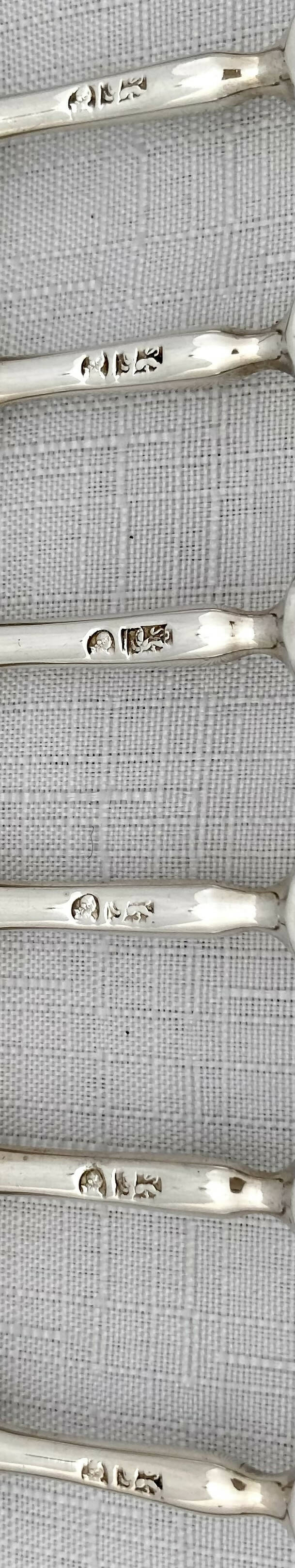 Georgian, George III, Cased Silver and Mother of Pearl Fruit Service for Six, circa 1810.