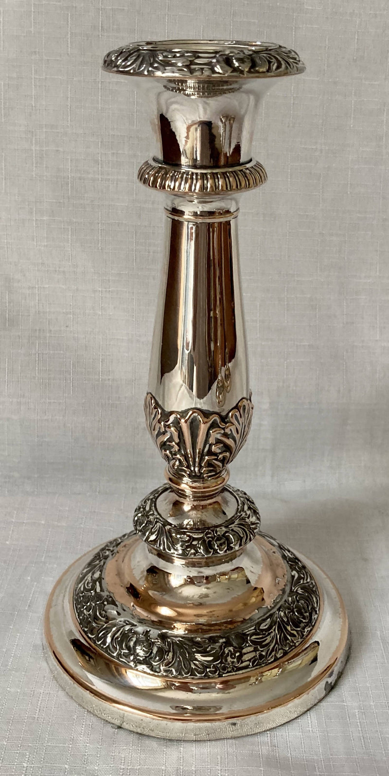 William IV Period Set of Four Old Sheffield Plate Candlesticks, circa 1830.