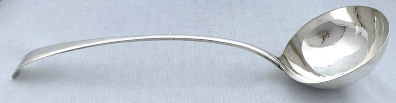 Georgian, George III, Greyhound Crested Silver Soup Ladle. London 1773 Thomas Ellis. 5.5 troy ounces.