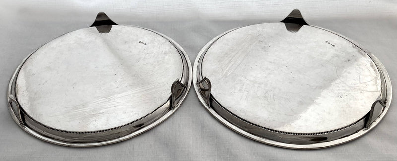 Georgian, George III, Pair of Silver Salvers. Arms of Fowke & Gist. Sheffield 1789 George Ashforth & Co. 33 troy ounces.