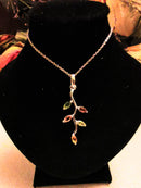 New Rainbow Tourmaline Sterling Silver Pendant Necklace - 18"
