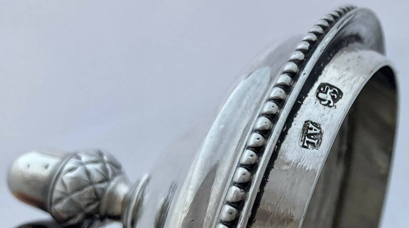 Georgian, George III, Silver Hot Water Jug. London 1776 Augustin Le Sage. 20 troy ounces.