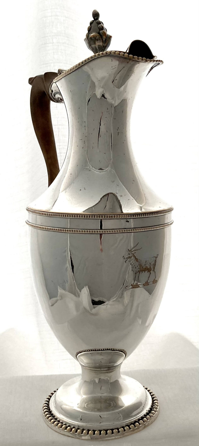 Georgian, George III, Old Sheffield Plate Crested Wine Ewer, circa 1790.