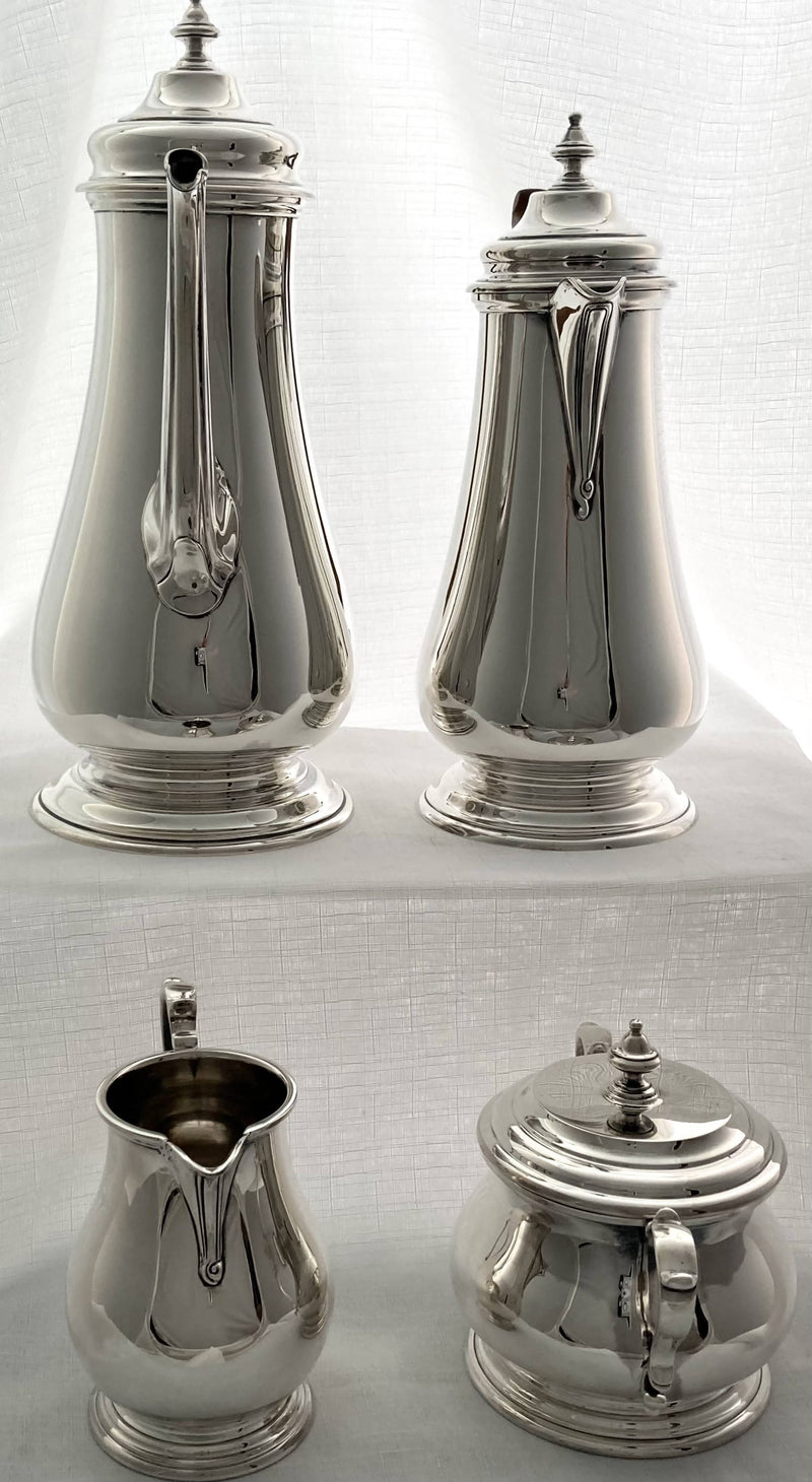 Elizabeth II Silver Coffee Service. London 1966 Asprey & Co. Ltd. 72 troy ounces.