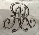 Late Victorian Set of Five Silver Plated Salts with Monogram of Alfred de Rothschild.