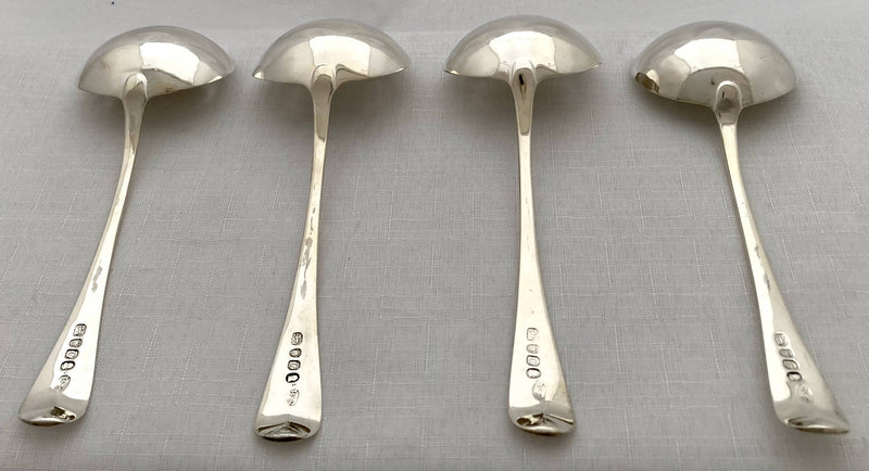 Georgian, George III, Set of Four Silver Sauce Ladles. London 1802 William Sumner I. 5 troy ounces.