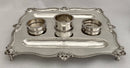 Georgian, George III, Silver Inkstand. Marital Arms of Smyth & Ibbetson. London 1813 Solomon Hougham. 36 troy ounces.