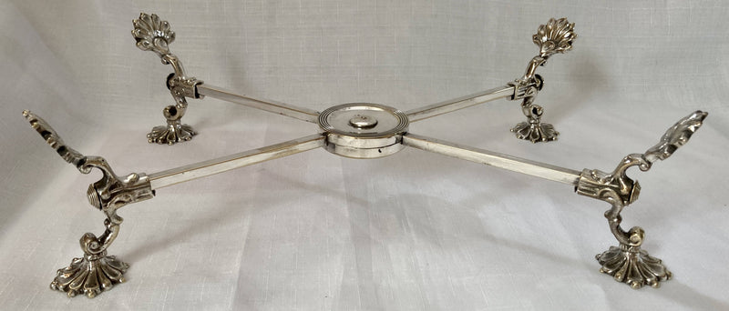 19th Century Silver Plated Ornate Dish Cross.