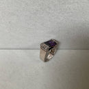 Art Deco style silver and CZ ring