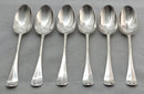 Georgian, George I, Set of Six Hanoverian Pattern Tablespoons. London 1722 James Morson. 12.9 troy ounces.