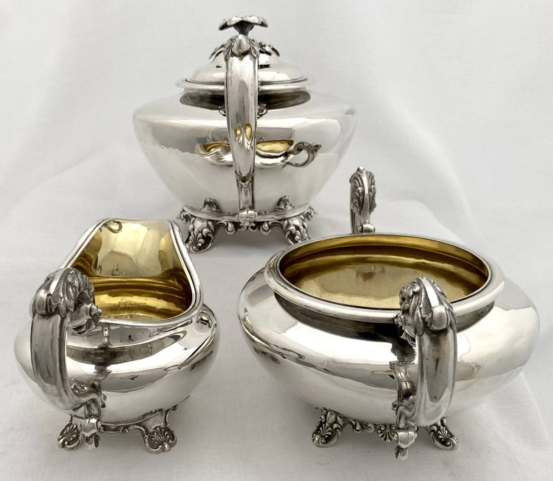 William IV Silver Tea Service. York 1836 - 38 James Barber & William North. 42 troy ounces.