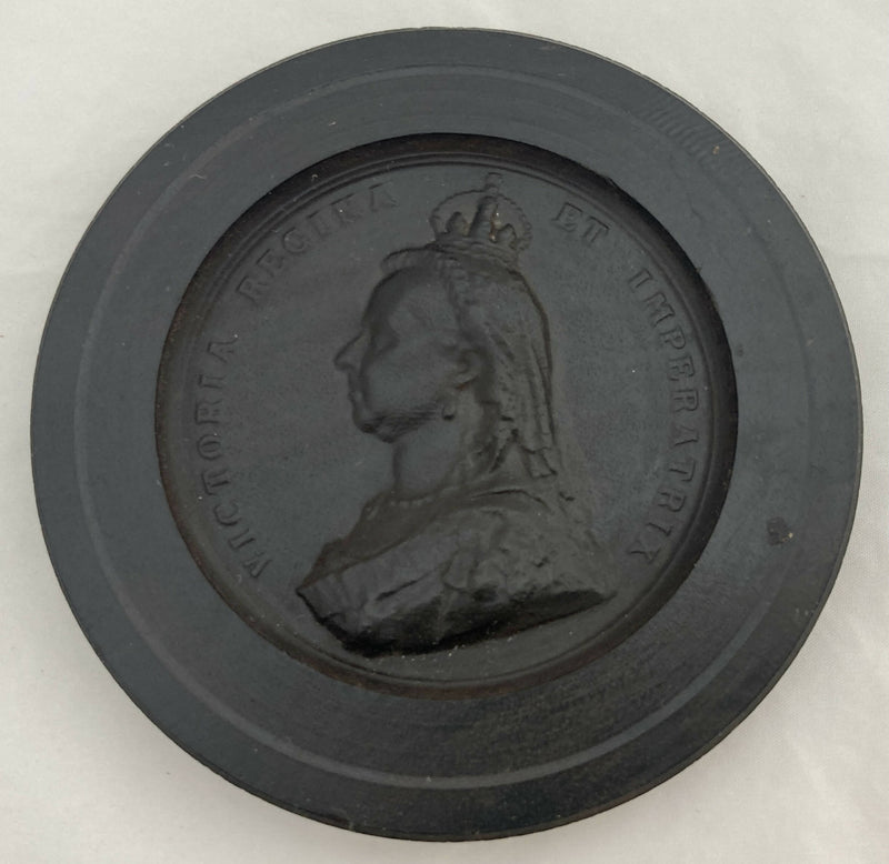 Queen Victoria Bois Durci Portrait Bust Roundel, circa 1887.
