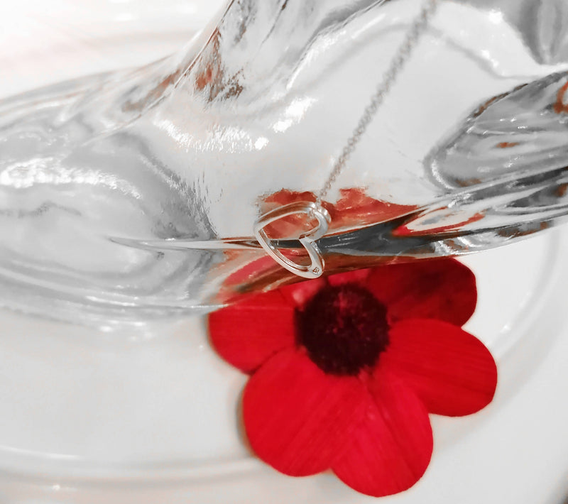 New Sterling Silver Heart Necklace