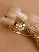 CERTIFIED CHAMPAGNE DIAMOND ROSE GOLD RING