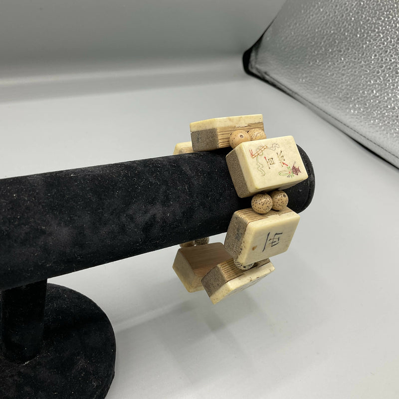Mah jong tile bracelet