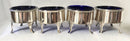Georgian, George III, set of four silver salts. London 1801 Josiah Snatt. 6.2 troy ounces.