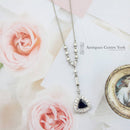 Handmade Platinum Sapphire & Diamond Necklace