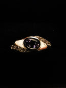 New Tanzanite and Zircon 925 Sterling Silver Ring (Size O)