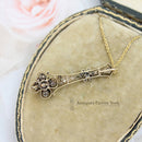 Edwardian 18ct Gold & Platinum Diamond & Pearl Pendant